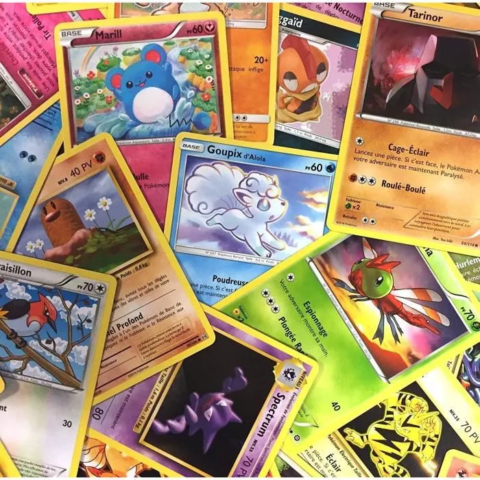 Lot De 50 Cartes Pok mon Fran aises Esprit Pop Shop