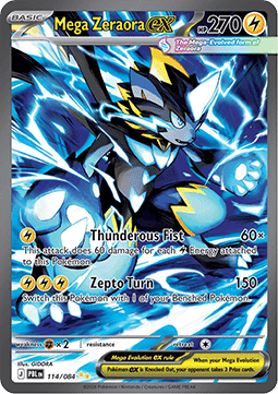 Méga-Zeraora-ex Pokémon Nuit Noire