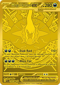 Méga-Darkrai-ex Gold Pokémon Nuit Noire